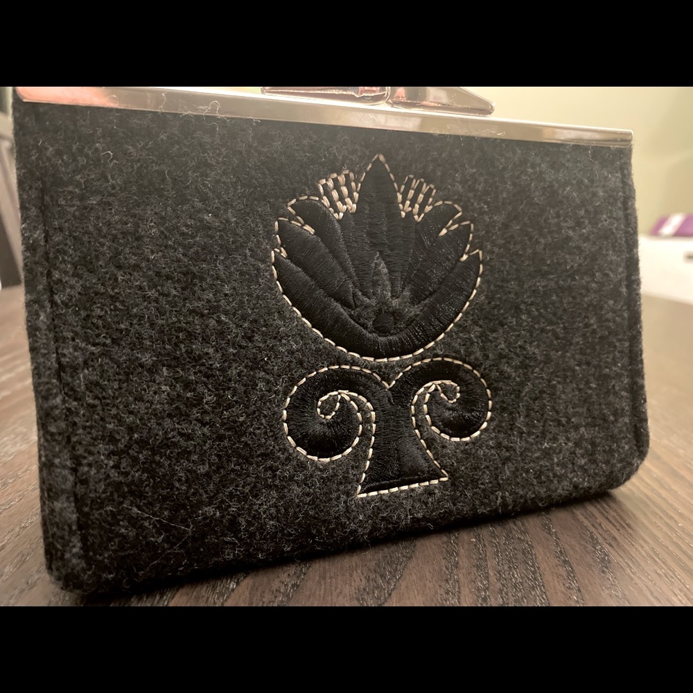Goshico Wristlet Clutch Coin Purse Gray